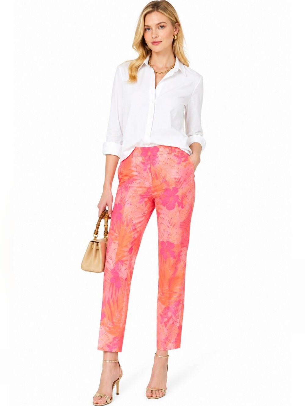 EUC J.Crew Collection Tropical Floral Pants Size 2
